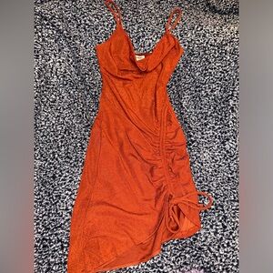 Inspired Hearts Dark Orange Shimmer dress